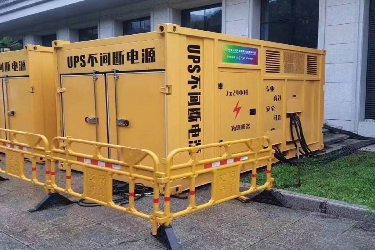 平山发电机租赁施工现场