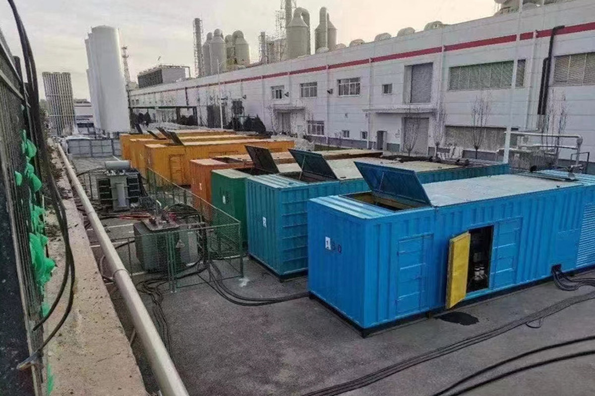 平山发电机租赁施工现场